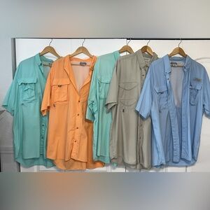 Lot of 5 Columbia fishing shirts XXL